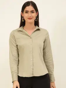 JAVINISHKA Comfort Tailored Fit  Spread Collar Long Sleeves Formal Shirt