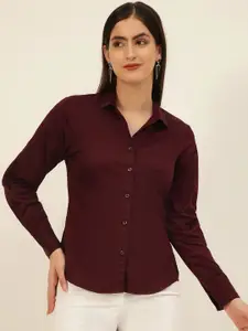 JAVINISHKA Comfort Tailored Fit  Spread Collar Long Sleeves Formal Shirt