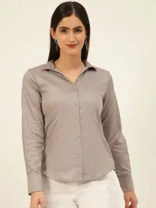 JAVINISHKA Women Comfort Tailored Fit Opaque Formal Shirt