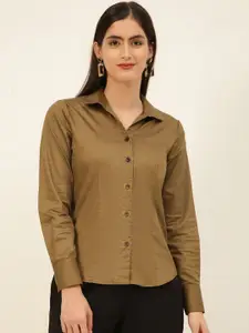 JAVINISHKA Comfort Tailored Fit  Spread Collar Long Sleeves Formal Shirt