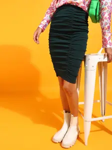 Veni Vidi Vici Slim-Fit Pencil Knee Length Skirt