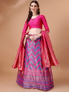 KALINI Banarasi Silk Jacquard Ready To Wear Lehenga & Unstitched Blouse With Dupatta