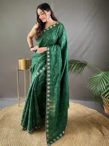 SGF11 Floral Kantha Work Heavy Work Saree