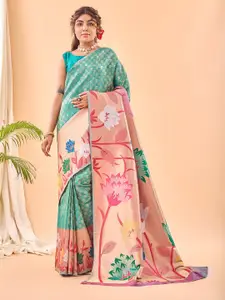 SGF11 Floral Printed Banarasi Saree