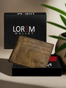 LOREM Men Textured Synthetic Leather Two Fold Wallet with SIM Card Holder
