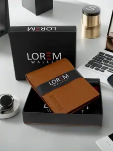 LOREM Men Synthetic Leather Two Fold Wallet with SIM Card Holder