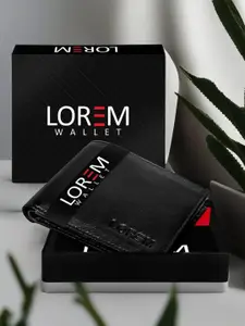 LOREM Men Textured Two Fold Wallet With SIM Card Holder