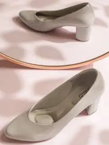 Inc 5 Pointed Toe Block Heeled Pumps