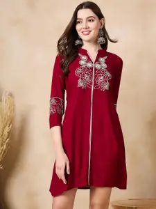 Anouk Embroidered A-Line Ethnic Dress