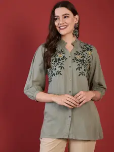 Anouk Women Ethnic Motifs Mirror Work Kurta