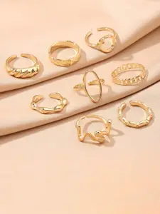 SALTY Set Of 8 Cascade Of Love Rings
