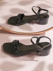 Inc 5 Women Block Sandals With Buckle Detail