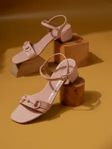 Inc 5 Women Block Heel Sandals With Buckle Detail