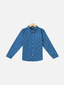 Allen Solly Junior Boys Slim Fit Opaque Printed Casual Shirt