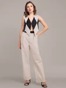 iki chic Women Colourblocked Top with Trousers