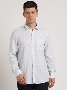 Turtle Men Classic Slim Fit Floral Opaque Printed Party Shirt