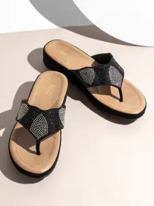 Inc 5 Women Embellished Open Toe Comfort Heel Sandals