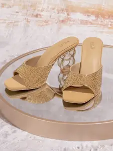 Inc 5 Embellished Open Toe Block Heels Sandal