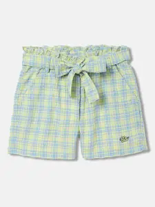 ELLE Girls Checked Loose Fit Technology Shorts