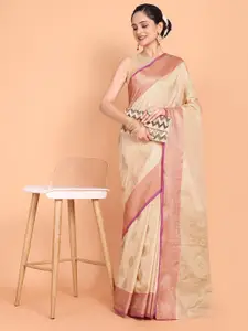 KAZIA Woven Design Pure Silk Banarasi Zari Saree