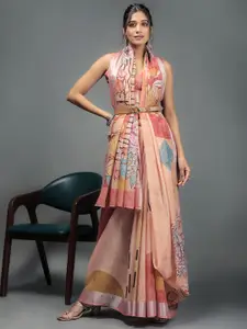 RACHNA Floral Printed Zari Saree