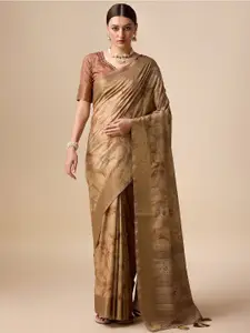 Mitera Floral Zari Pure Silk Saree