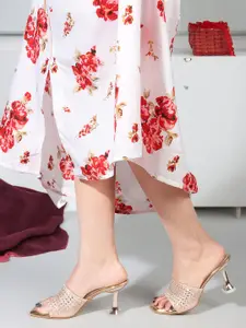 Carlton London Women Embellished Ethnic Block Sandals