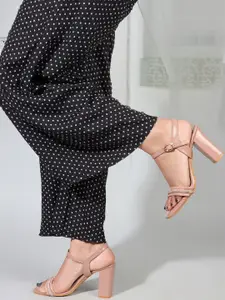 Carlton London Embellished Block Heel Sandal