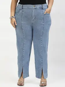 plusS Plus Size Women Mid-Rise Stretchable Jeans