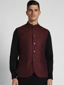 Peter England Elite Printed Woven Nehru Jacket