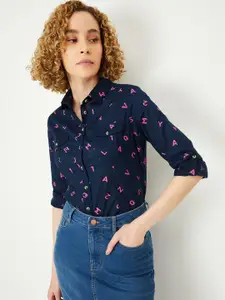max Women Opaque Printed Casual Shirt