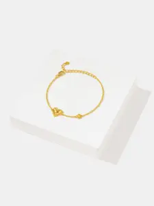 SHAYA Women 925 Sterling Silver Gold-Plated Link Bracelet
