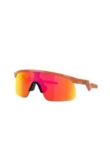 Oakley Junior OAKLEY Boys UV Protected Red Lens Rectangle Sunglasses - 0OJ901090101823