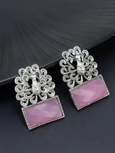 PRIVIU Peacock Shaped Studs Earrings