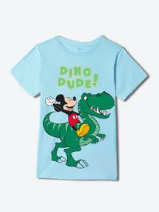 YK Disney Boys Mickey Mouse Printed Applique T-shirt