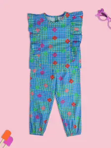 MINI KLUB Girls Printed Top With Pyjamas