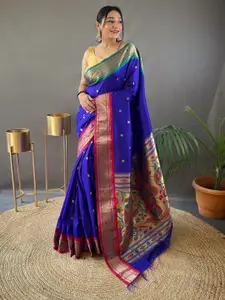 SGF11 Woven Design Pure Zari Heavy Work Paithani Kanjeevaram Silk Saree