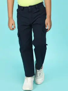 V-Mart Boys Mid-Rise Cotton Cargos Trousers