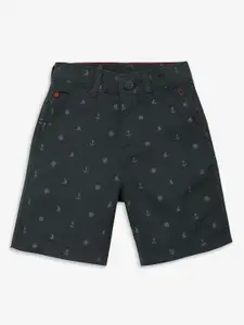 Ed-a-Mamma Boys Geometric Printed Shorts With Button Closure