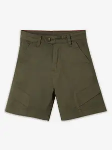 Ed-a-Mamma Boys Solid Shorts With Button Closure