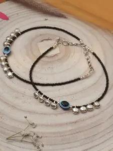 Mirraw Set Of 2 Silver-Plated Anklet