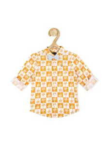 Allen Solly Junior Boys Slim Fit Opaque Printed Casual Shirt