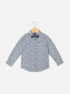 Allen Solly Junior Boys Slim Fit Opaque Printed Casual Shirt