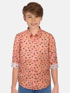Allen Solly Junior Boys Slim Fit Opaque Printed Casual Shirt
