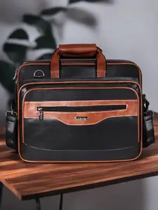 LOREM Unisex Synthetic Leather Laptop Bag