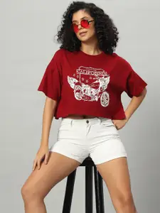 Funday Fashion Women Typography Printed Applique T-shirt