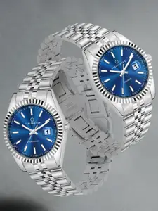 CARLINGTON Women Embellished Dial & Stainless Steel Bracelet Style Straps Analogue Watch Exclusive 8811