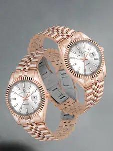 CARLINGTON Women Exclusive 8811 Rose White Ladies Embellished Dial Analogue Watch