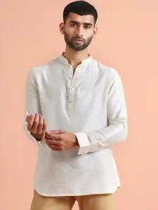 KISAH Men Embroidered Thread Work Short Kurta