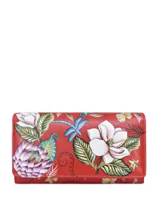 Anuschka Women Floral Printed Leather Envelope Wallet